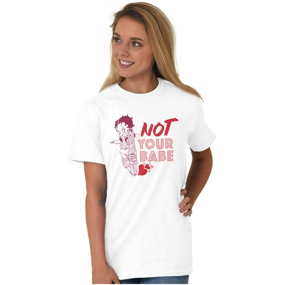Betty Boop Biker Not Your Babe Women Plus Size Graphic Tee Tees Brisco Brands 4X