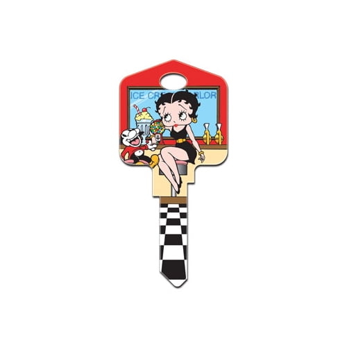 Betty Boop & Bimbo Schlage SC1 House Key