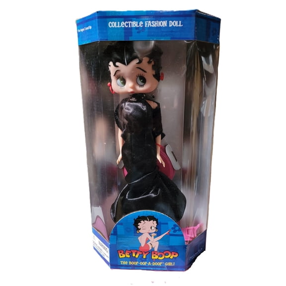 Betty Boop Black Glamour Dress Figure Bendable 12" Figure New Vintage Y2K Antique 2000's