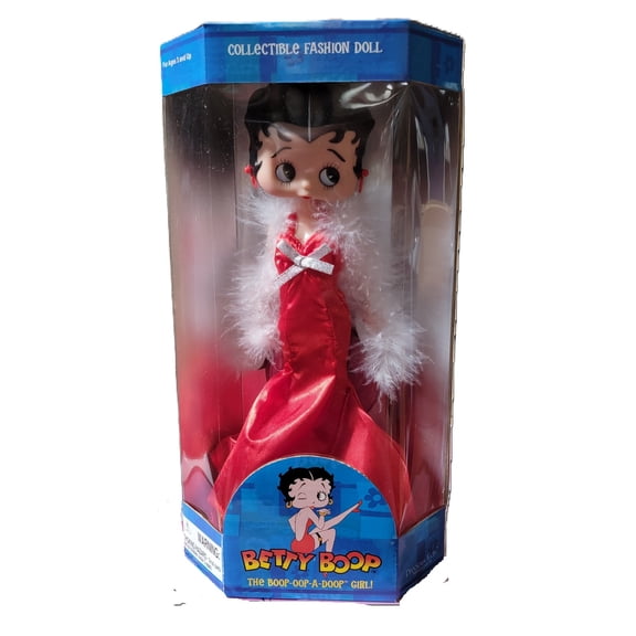 Betty Boop Black Glamour Dress Figure Bendable 12" Figure New Vintage Y2K Antique 2000's