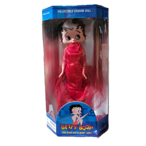 Betty Boop Black Glamour Dress Figure Bendable 12" Figure New Vintage Y2K Antique 2000's