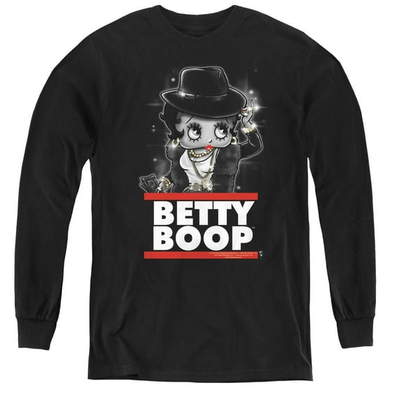 Betty Boop - Bling Bling Boop - Youth Long Sleeve Shirt - Large