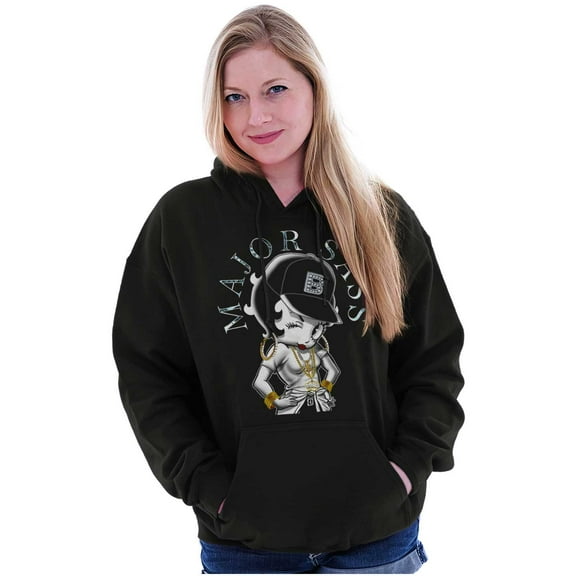 Betty Boop Bling Major Sass Cartoon Women Plus Size Hoodie Brisco Brands 2X