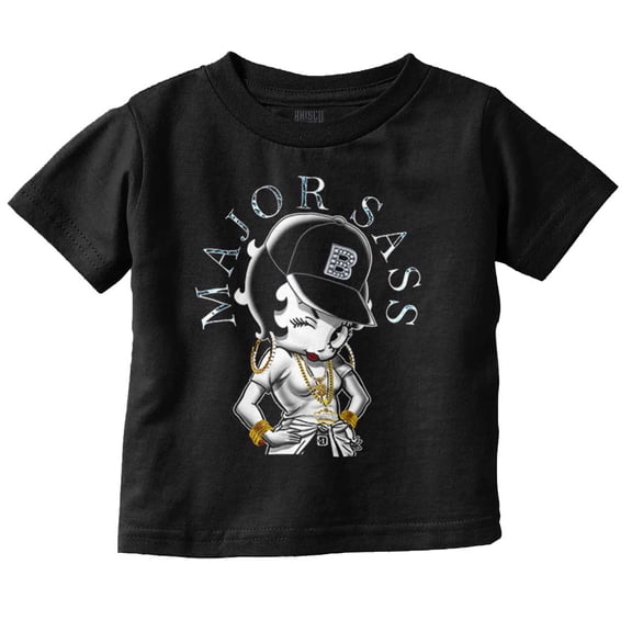 Betty Boop Bling Major Sass Cartoon Youth T Shirt Tee Girls Infant Toddler Brisco Brands 4T
