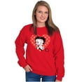 thumbnail image 1 of Betty Boop Blowing Kisses Adorable Women Crewneck Sweatshirt Brisco Brands X, 1 of 5