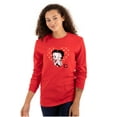 thumbnail image 1 of Betty Boop Blowing Kisses Adorable Women's Long Sleeve T Shirt Brisco Brands S, 1 of 6