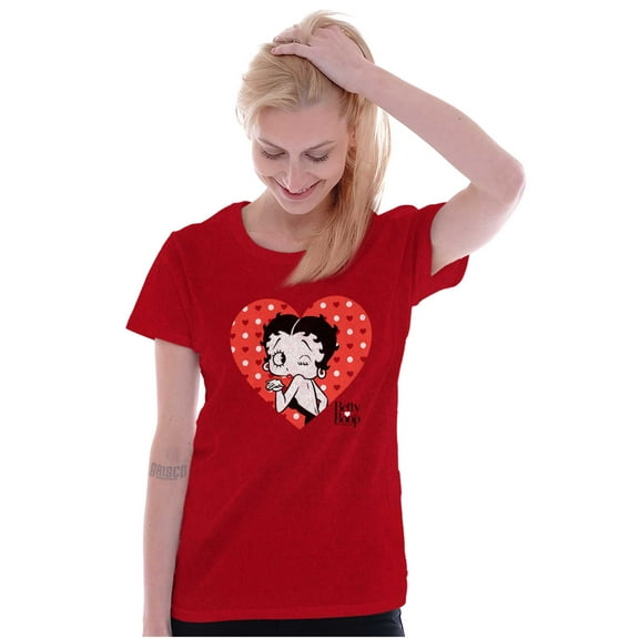Betty Boop Blowing Kisses Adorable Women's Plus Size Shirt Brisco Brands 2X
