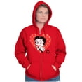thumbnail image 1 of Betty Boop Blowing Kisses Adorable Zip Hoodie Sweatshirt Women Brisco Brands M, 1 of 6