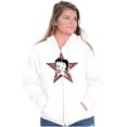 thumbnail image 1 of Betty Boop Blowing Kisses Zip Hoodie Sweatshirt Women Brisco Brands M, 1 of 6