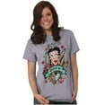 thumbnail image 1 of Betty Boop Bold Eagle Rose Tattoo Women Plus Size Graphic Tee Tees Brisco Brands 2X, 1 of 5