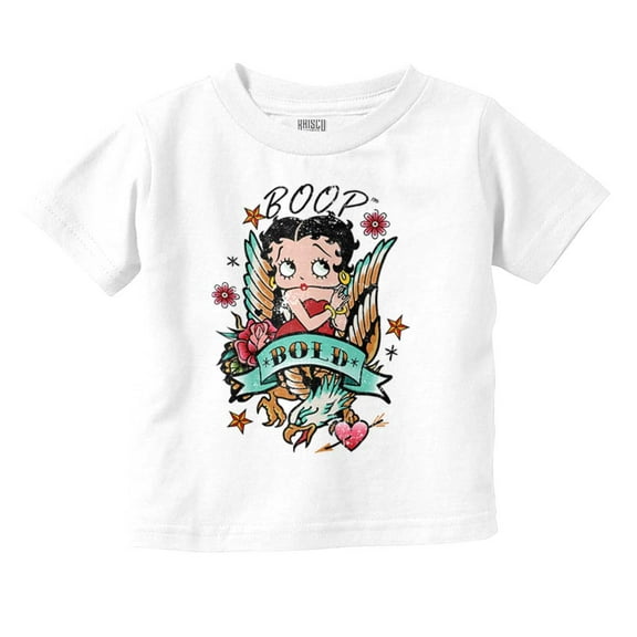 Betty Boop Bold Eagle Rose Tattoo Youth T Shirt Tee Girls Infant Toddler Brisco Brands 2T