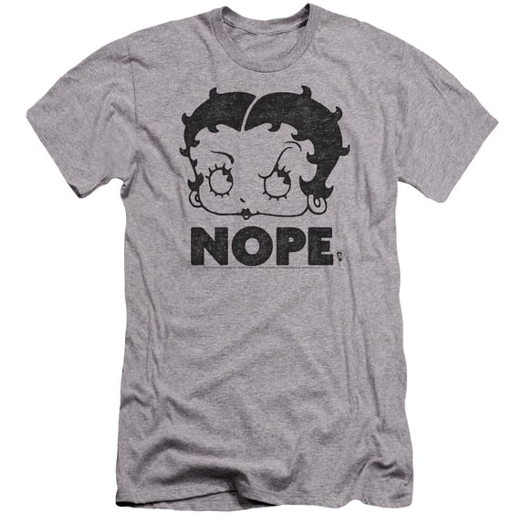 Betty Boop - Boop Nope - Premium Slim Fit Short Sleeve Shirt - Medium