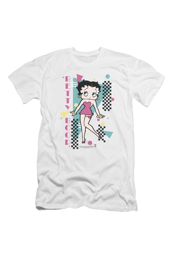 Betty Boop - Booping 80S Style - Premium Slim Fit Short Sleeve Shirt - Large