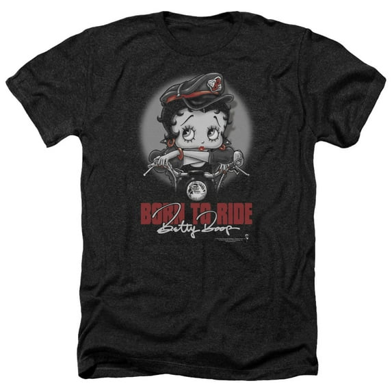 Betty Boop - Born To Ride - Heather Short Sleeve Shirt - XXX-Large