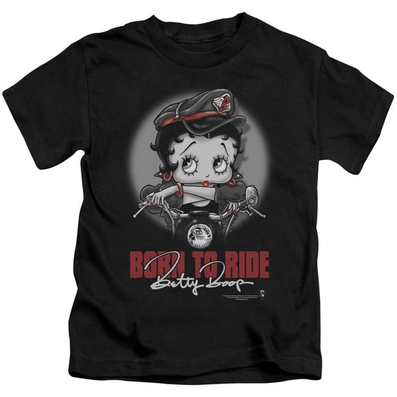 Betty Boop - Born To Ride - Juvenile Short Sleeve Shirt - 7