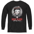 thumbnail image 1 of Betty Boop - Born To Ride - Youth Long Sleeve Shirt - X-Large, 1 of 2