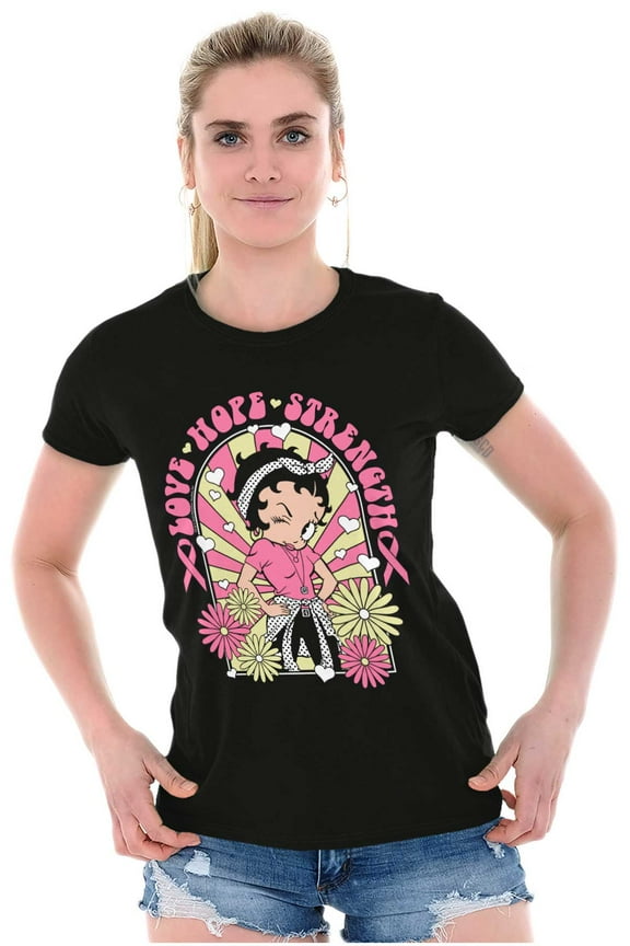 Breast Cancer Positivity Women's T Shirt Ladies Tee Brisco Brands S