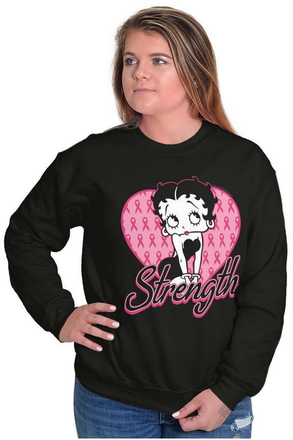 Breast Cancer Strength Women Plus Size Sweatshirt Brisco Brands 2X