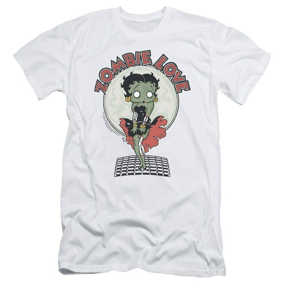 Betty Boop Breezy Zombie Love S/S Adult 30/1 T-Shirt White