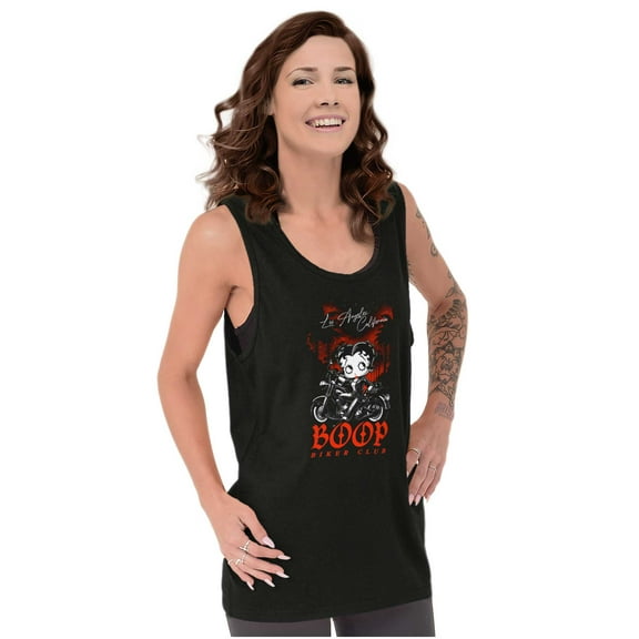 Betty Boop Cali LA Biker Club Cartoon Women Plus Size Tank Top Brisco Brands 2X