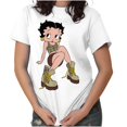 thumbnail image 1 of Betty Boop Camouflage Attitude Short Sleeve Women's Graphic Tee Brisco Brands S, 1 of 6