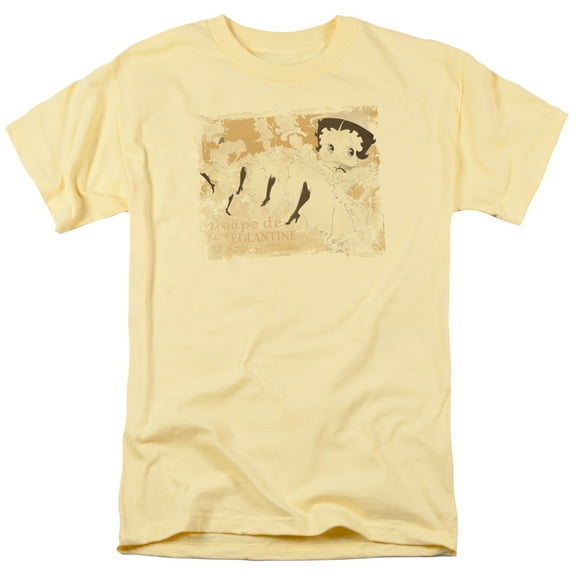 Betty Boop Can Can S/S Adult 18/1 T-Shirt Banana