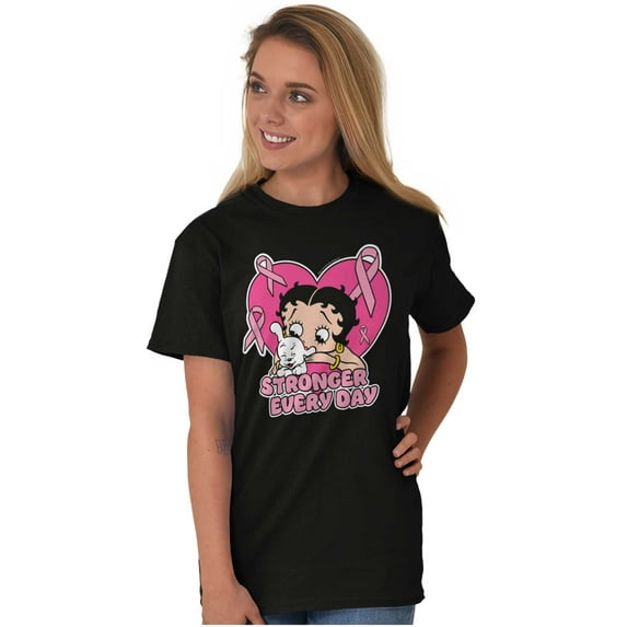 Betty Boop Cancer Stronger Every Day Women's Graphic T Shirt Tees Brisco Brands M