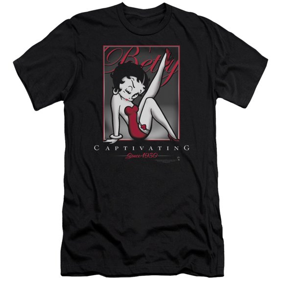Betty Boop Captivating S/S Adult 30/1 T-Shirt Black
