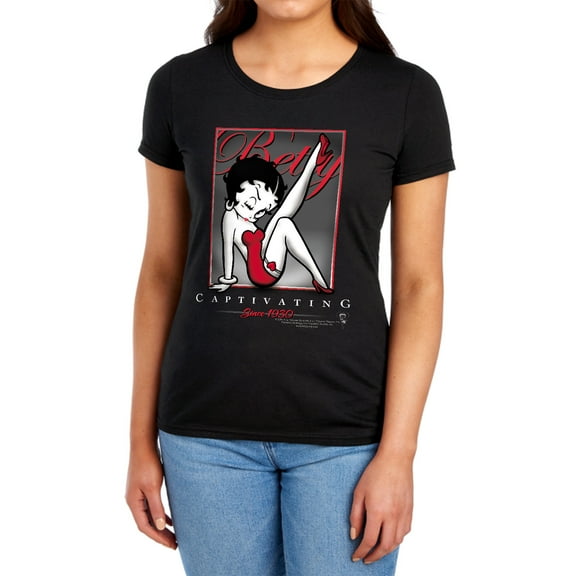 Betty Boop Captivating Women's T Shirt (Small) Black