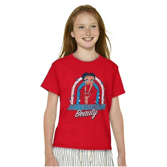 Betty Boop Cartoon American Beauty Girls Kids T Shirt Tees Teen Brisco Brands X