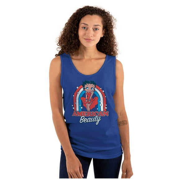 Betty Boop Cartoon American Beauty Tank Top Tee Shirt Women Brisco Brands S