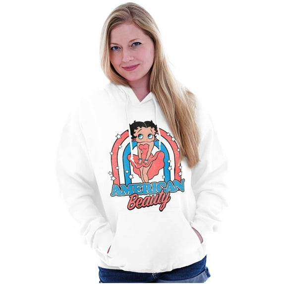 Betty Boop Cartoon American Beauty Women Plus Size Hoodie Brisco Brands 3X