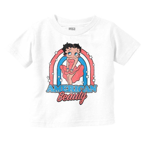 Betty Boop Cartoon American Beauty Youth T Shirt Tee Girls Infant Toddler Brisco Brands 2T