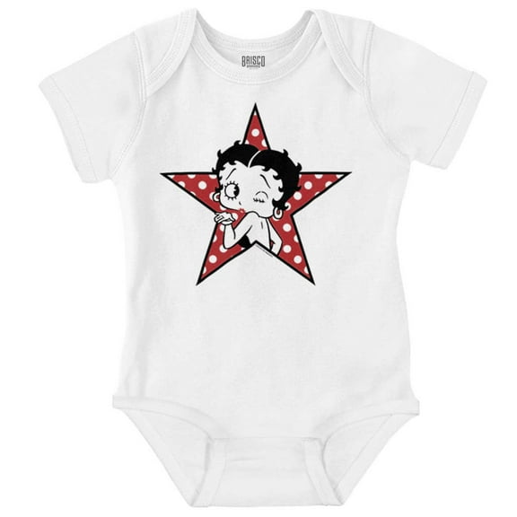 Betty Boop Cartoon Blowing Kisses Bodysuit Jumper Girls Infant Baby Brisco Brands 12M
