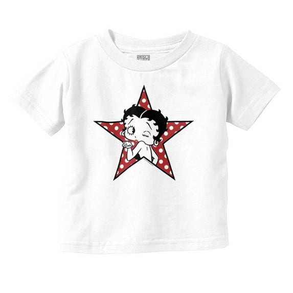 Betty Boop Cartoon Blowing Kisses Youth T Shirt Tee Girls Infant Toddler Brisco Brands 18M
