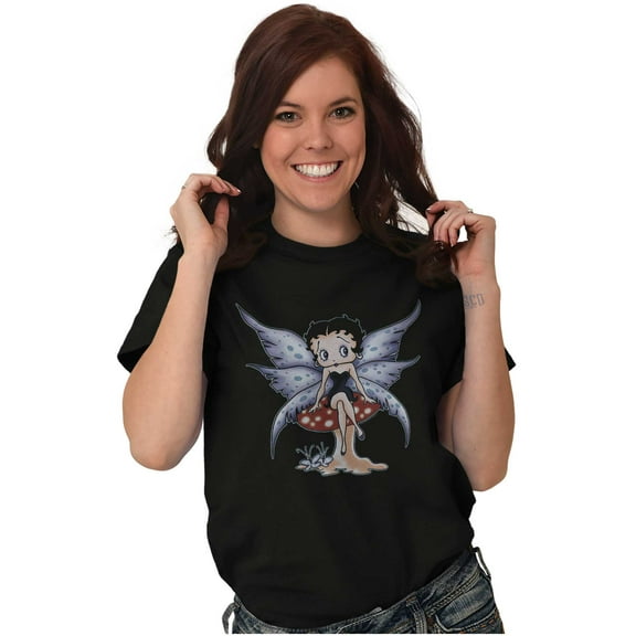 Betty Boop Cartoon Butterfly Mushroom Women Plus Size Graphic Tee Tees Brisco Brands 3X