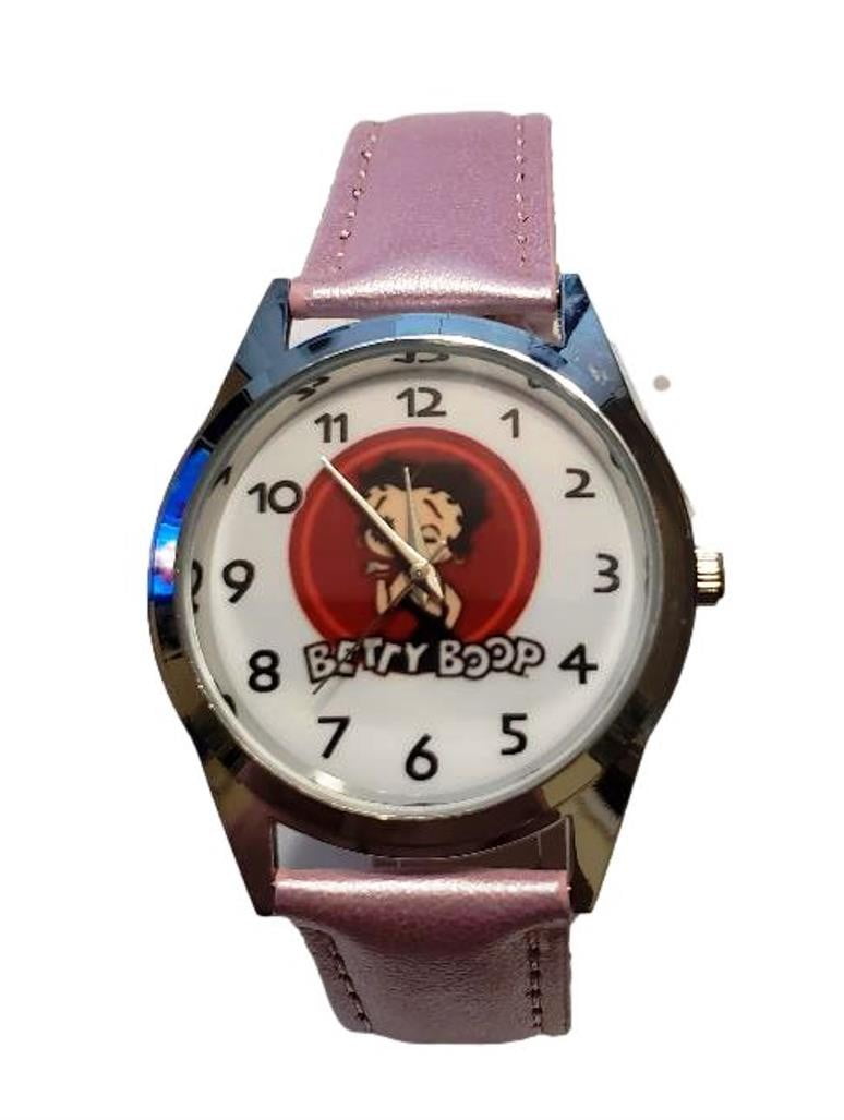 Buy Betty Boop Pink Leather Band Wrist Watch at Ubuy Morocco