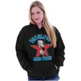 thumbnail image 1 of Betty Boop Cartoon Fabulous and Free Hoodie Sweatshirt Women Brisco Brands X, 1 of 4