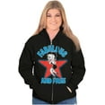 thumbnail image 1 of Betty Boop Cartoon Fabulous and Free Women Plus Size Zipper Hoodie Brisco Brands 4X, 1 of 5