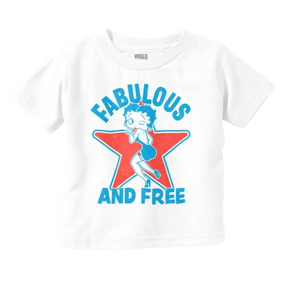 Betty Boop Cartoon Fabulous and Free Youth T Shirt Tee Girls Infant Toddler Brisco Brands 4T