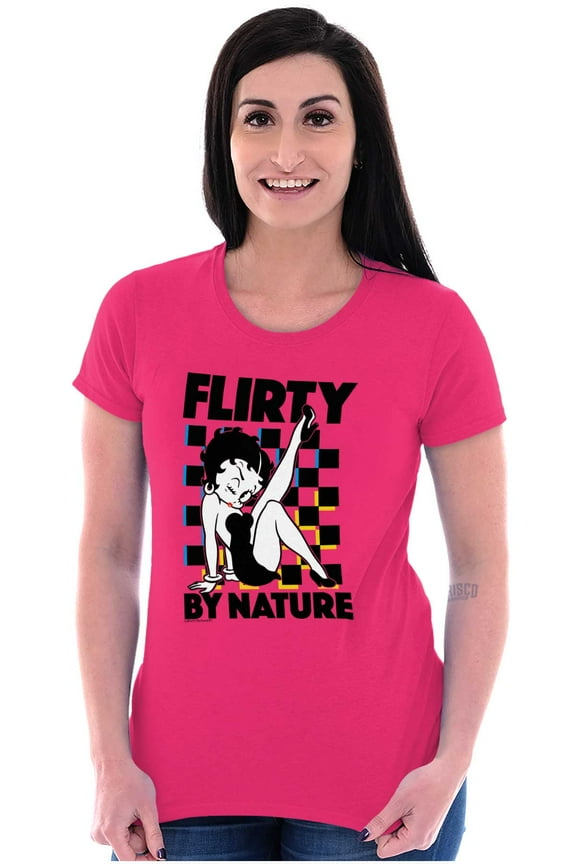 Cartoon Flirty By Nature Women's T Shirt Ladies Tee Brisco Brands M