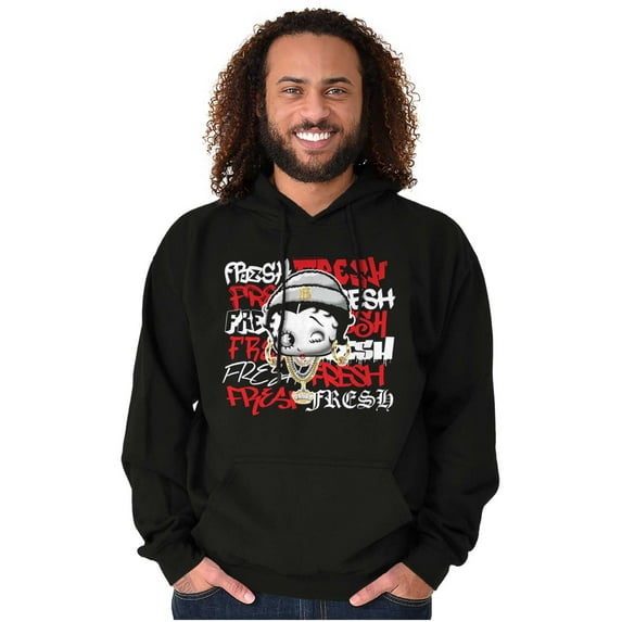 Betty Boop Cartoon Fresher then Fresh Hoodie Sweatshirt Women Brisco Brands S