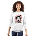 thumbnail image 1 of Betty Boop Cartoon Hearts and Kisses Women Crewneck Sweatshirt Brisco Brands S, 1 of 6