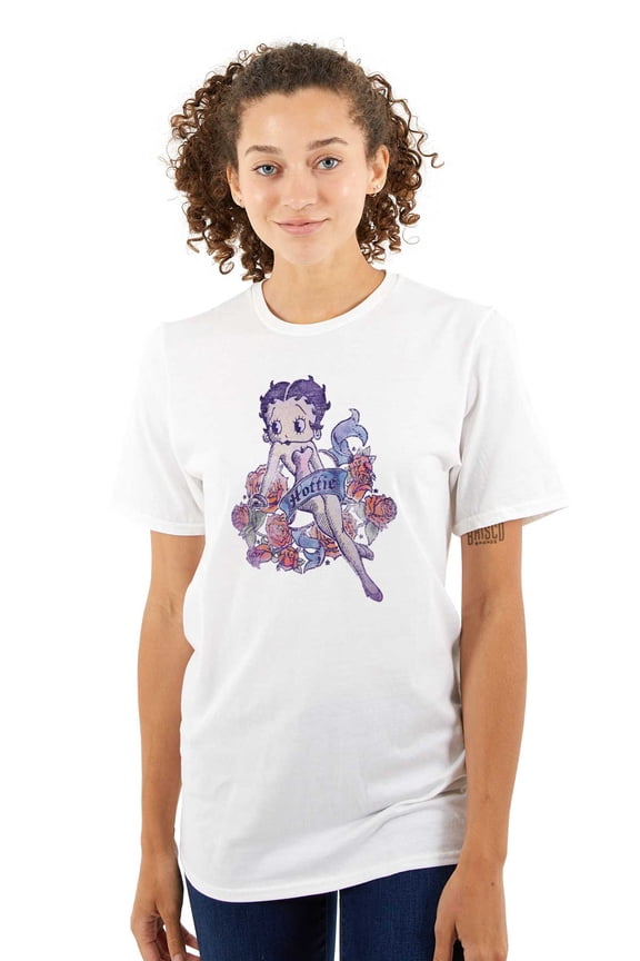 Cartoon Hottie Tattoo Women's Graphic T Shirt Tees Brisco Brands X