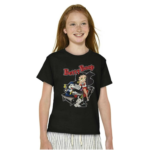 Betty Boop Cartoon Lounge Singer Girls Kids T Shirt Tees Teen Brisco Brands S