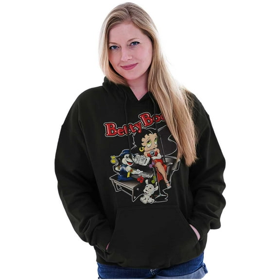 Betty Boop Cartoon Lounge Singer Women Plus Size Hoodie Brisco Brands 3X