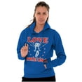 thumbnail image 1 of Betty Boop Cartoon Love The USA Hoodie Sweatshirt Women Brisco Brands M, 1 of 4