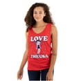 thumbnail image 1 of Betty Boop Cartoon Love The USA Tank Top Tee Shirt Women Brisco Brands X, 1 of 6