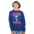 thumbnail image 1 of Betty Boop Cartoon Love The USA Women Plus Size Long Sleeve Graphic Tee Brisco Brands 2X, 1 of 5