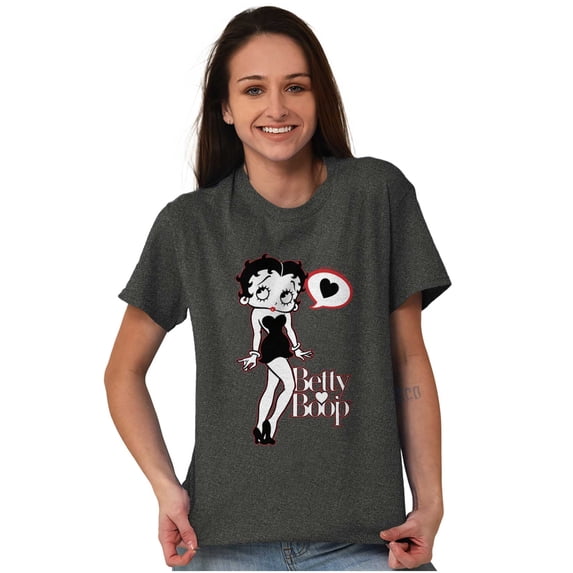Betty Boop Cartoon Love Thoughts Women Plus Size Graphic Tee Tees Brisco Brands 3X
